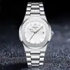 Venta Caliente Transfronteriza de Dropshipping Nautilus Verde Oliva Ultra Delgado Todo en Uno Reloj de Cuarzo para Hombre Reloj de Cuarzo Totalmente Automático