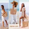 Feihong Bolso de Playa Plegable Transfronterizo Malla Gran Capacidad Bolso de Mano Bolso de Hombro de Alto Valor Bolso de Viaje de Verano para Exteriores