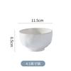 Vajilla de Cerámica Transfronteriza Bol de Arroz Estilo Japonés Cerámica Gruesa Porcelana Blanca Forma de Trompeta Bol Grande para Fideos Bol de Ensalada Estilo Lujo Ligero Vajilla para Arroz