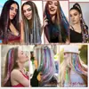 Comercio Exterior Color Arcoíris Láser Seda Palo Cabello Pieza de Peluca Cabello Colorido Hilo Dorado y Plateado Paquete de Extensión de Cabello Lentejuelas Cabello Al Por Mayor