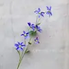 Novo Modelo de Flores Artificiais de Clematis de 7 Cabeças em Estoque, Arte Floral para Casa, Decoração de Corredor de Casamento, Enfeites Artificiais de Flores para Casa