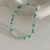 Pulseiras Camadas Minimalistas para Mulheres Moda Coreana Personalidade Temperamento Pulseiras Estilo Ins Elásticas Artesanais Joias de Contas Tendência