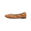 Zapatos planos de ballet para mujer estilo Chanel plateados, slip-on con lazo, punta redonda, suela suave, corte bajo, zapatos tipo rollo de huevo