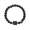 Pulsera de turmalina con cuentas de piedra natural nueva europea y americana Ojo de Tigre Amarillo Pino Blanco imán Pulsera para hombre al por mayor