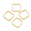 Anel Quadrado de Liga de Desenho Animado com Moldura de Contas Estrela de Cinco Pontas Anel de Contas para Pulseira DIY Feita à Mão Material Espaçador de Contas para Pulseira