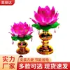 Linterna de Loto para el Hogar de Buda Lámparas de Mesa Divinas La Luz de Buda Brilla Linterna de Loto Hogar Linterna Larga Brillante para la Luz de Buda