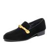 1181 Moda Primavera e Outono Camurça Estilo Britânico Retro Bico Fino Casual Sapatos de Couro Transfronteiriços Tamanho Grande Masculino Casual Versátil