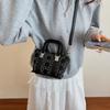 Bolso de Cubo Portátil Nicho Simple y Versátil Estilo Coreano para Mujer 2025 Verano Nueva Moda Bolso de Hombro Cruzado
