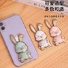 Suporte para celular com adesivo traseiro Suporte para celular Tiktok Explosive Internet Celebrous Suporte para empurrar e puxar Hardware Haste de puxar Suporte para desktop Lazy Rabbit