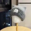 Nuevo Gorro de Lana con Orejas de Gato para Mujer con Circunferencia de Cabeza Grande, Lindo Gorro para el Frío para Otoño e Invierno, Gorro de Punto de Felpa Engrosado a Prueba de Frío y Cálido