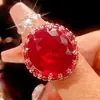 2026 Nuevo Modelo Joyería Huabi Base de Cobre Chapado en Oro Corindón Sintético Juego de Joyería Europeo y Americano Piedra Principal 18*20