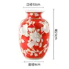 Novo estilo chinês Pastel Vaso de cerâmica Azul e Branco Porcelana Sala de estar Corredor Arranjo de flores Decoração de mesa para casa Vaso de flores de peônia