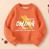 Sudadera con capucha para niño, estilo primavera y otoño, top de cuello redondo, ropa infantil casual estilo chino, nueva moda 2026