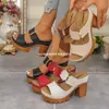 Moda Transfronteriza Europea y Americana 2026 Sandalias de Punta Abierta Tallas Grandes para Mujer Estilo Nuevo Europeo y Americano Comercio Exterior Transfronterizo Venta al por Mayor Tallas Grandes
