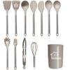 Set de 23 piezas de espátula y cuchara de silicona transfronteriza antiadherente especial de silicona espátula de silicona de grado alimenticio juego de utensilios de cocina al por mayor