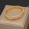 [Bingmeng] Nueva joyería transfronteriza con aceite goteando, pulsera vintage de acero inoxidable, pulsera INS B491