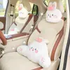 Almohada de felpa para reposacabezas de coche de dibujos animados, oso conejo, almohada para coche, almohada lumbar, almohada lumbar universal para coche para las cuatro estaciones