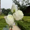 3 Cabezas de Rosas de Borde TostadoDos Flores Una Yema Decoración de Boda Accesorios para Pared de Flores Guía de Camino Fotografía Graduación Ramo de Mano