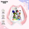 Caja de Ritmo sprunki Ropa Camiseta de Manga Larga Top para Niños Ropa de Primavera y Otoño para Niños Caja de Juego Musical Marea Circundante
