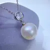 Accesorios de Perlas DIY Plata de Ley S925 Engaste Vacío Moda Simple Diseño de Circonita Burbuja Colgante Dulce Versátil