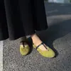 1981-1 Novo Estilo Couro Genuíno Bico Redondo Fashion Casual Resistente ao Desgaste Confortável Sapatos para Mulheres