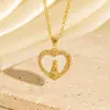 Colar Abraço de Concha com Pingente de Coração e Pó de Gotejamento de Óleo Transfronteiriço, Moda de Luxo Leve de Design de Nicho, Corrente para Clavícula com Pingente em Forma de Coração para Mulheres