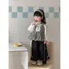 Ropa para Bebé Niña, Conjunto de Primavera, Traje a Cuadros Estilo Coreano, Ropa Infantil para Niña Nueva Primavera y Otoño Conjunto de Tres Piezas