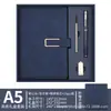 Caixa de Presente com Caderno A5 com Logo Personalizado, Caderno de Couro Macio para Escritório, Simples Presente Souvenir