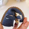 Zapatos de Cuero Estilo Coreano Inspirados en Chanel para Niñas, Nuevos Modelos Primavera y Otoño con Lazo, Zapatos de Princesa para Niños Pequeños, Mocasines de Moda con Velcro