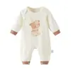 Ropa para bebé recién nacido, mameluco de bebé, mameluco de algodón puro para primavera y otoño, traje para gatear de bebé, mameluco cerrado de manga larga, conjunto de otoño