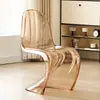 Silla Dong Chair Estilo Forma Irregular de Moda Silla de Comedor Creativa Silla Acrílica Hogar Moderno Simple Respaldo Taburete de Maquillaje Diseño