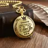 Relógio de Bolso para Meu Filho, Marido, Avô Gravado Relógio de Bolso de Quartzo Vintage Pingente Relógio de Bolso Vintage