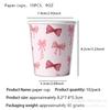 Decoración de Cumpleaños de Lazo Nuevo Suministros para Fiesta Diseño Temático Banner Desechable Bandera de Arrastre Plato de Cena Vaso de Papel Papel Tisú