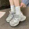 Zapatos Chunky de Plataforma para Aumentar Altura Estilo Papá para Mujer 2026 Nueva Llegada de Primavera Más Vendido Retro Transpirables Ligeros de Malla Deportivas Casuales