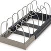 Estante de almacenamiento para utensilios de cocina, estante telescópico para cubrir ollas, bandeja escurridora, organizador de cajones telescópico