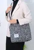 Bolsa de Lona Literaria Transfronteriza Moderna para Mujer Simple de Gran Capacidad Portátil para Hombro Cruzada Tote Personalizada Bolsa León Ling