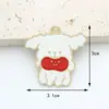 Accesorios para Joyería DIY Estilo Chanel Pequeños Transfronterizos Perro de Dibujos Animados Alpaca Joyería DIY Hecha a Mano Accesorios para Joyería DIY Esmaltados