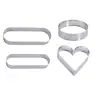 Anillo Redondo Ovalado Perforado de Acero Inoxidable Anillo para Tarta de Frutas Francesa Anillo para Pastel Molde Torre Herramienta para Hornear Postre