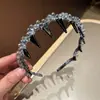 Diadema de Cristal de Lujo Ligero Estilo Coreano Peine para el Cabello de Gama Alta con Diadema Dentada para Cabello Roto Clips para el Cabello para Lavar la Cara que Combinan con Todo Accesorios para el Cabello para Mujeres