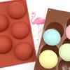 Minghao 5 moldes de silicone para bolo semicírculo grande, moldes para aromaterapia, sabonetes e óleos essenciais, moldes para chocolate, moldes para bolos e alimentos
