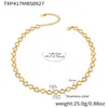 Conjunto de Joyería de Acero Inoxidable con Corazón de Diamante Completo Cadena Hecha a Mano Pulsera Joyería Nueva Transfronteriza Chapado en Oro de 18K Cruz