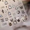 Tiesu Lindo Dibujo Animado Halloween Nuevas Pegatinas para Uñas M-1239 Color Plata Mate Atmósfera Ins Pegatinas de Arte para Uñas