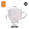 Taza de Café Transparente Tropical con Asa, Taza para Café Helado, Mocha, Caramelo, Latte, Taza para Té de Cafetería