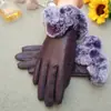 Guantes de Cuero para Mujer de Invierno, Estilo Coreano, Lindos, Forrados de Felpa, para Montar Bicicletas Eléctricas, Conducir, a Prueba de Frío, Cálidos, Guantes de Algodón con Pantalla Táctil al por Mayor