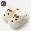 Lindas Pantuflas de Felpa de Algodón de Dibujos Animados para Mujer, Calidez para el Hogar en Otoño/Invierno, Suela Gruesa, Antideslizantes, Suela Suave, de Interior, Pantuflas de Piel para Niña