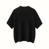 Suéter de Cachemir para Mujer de Manga Corta Otoño e Invierno Nuevo Cuello Alto Medio Manga Corta Color Sólido Jersey Tejido Lana Tejido Suéter Básico