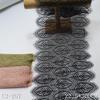 Tanglong Adorno de Encaje de Pestañas Clásico con Patrón de Hojas No Elástico para Cortinas de Casa, Cojines de Sofá, Encaje para Manualidades DIY