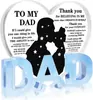 Nuevos Adornos Acrílicos Transparentes de Amazon para Papá, Regalo de Cumpleaños del Día del Padre, Bendiciones, Decoraciones de Escritorio