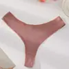 Tanga Transfronteiriça Tamanhos Europeus e Americanos Cor Sólida Roupa Íntima de Seda de Leite Sexy Sem Costura Baixa Calcinha Canelada