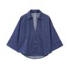 Roupas Europeias e Americanas Transfronteiriças Aliexpress Popular Camisa de Lapela com Mangas Largas Calça de Cintura Alta Wide-Leg com Pregas Conjunto Jeans